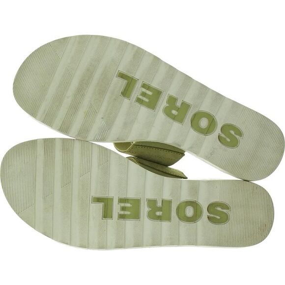 Sorel Womens Ivory Padded Insole Leather Slide Sandals Shoes Used - Picture 2 of 4